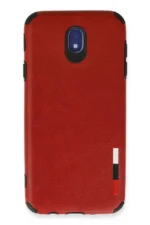 Uray store Samsung Galaxy J7 Pro / J730 Kılıf Loop Deri Silikon - Kırmızı