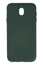 Uray store Samsung Galaxy J7 Pro / J730 Kılıf Nano içi Kadife Silikon - Koyu Yeşil