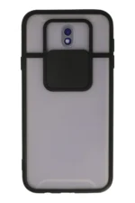 Uray store Samsung Galaxy J7 Pro / J730 Kılıf Palm Buzlu Kamera Sürgülü Silikon - Siyah