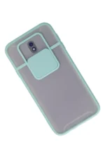 Uray store Samsung Galaxy J7 Pro / J730 Kılıf Palm Buzlu Kamera Sürgülü Silikon - Turkuaz - Görsel 2