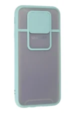 Uray store Samsung Galaxy J7 Pro / J730 Kılıf Palm Buzlu Kamera Sürgülü Silikon - Turkuaz - Görsel 3
