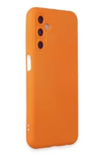 Uray store Samsung Galaxy M14 5G Kılıf Nano içi Kadife Silikon - Turuncu - Görsel 2