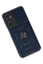 Uray store Samsung Galaxy M14 5G Kılıf Pars Lens Yüzüklü Silikon - Lacivert - Görsel 4
