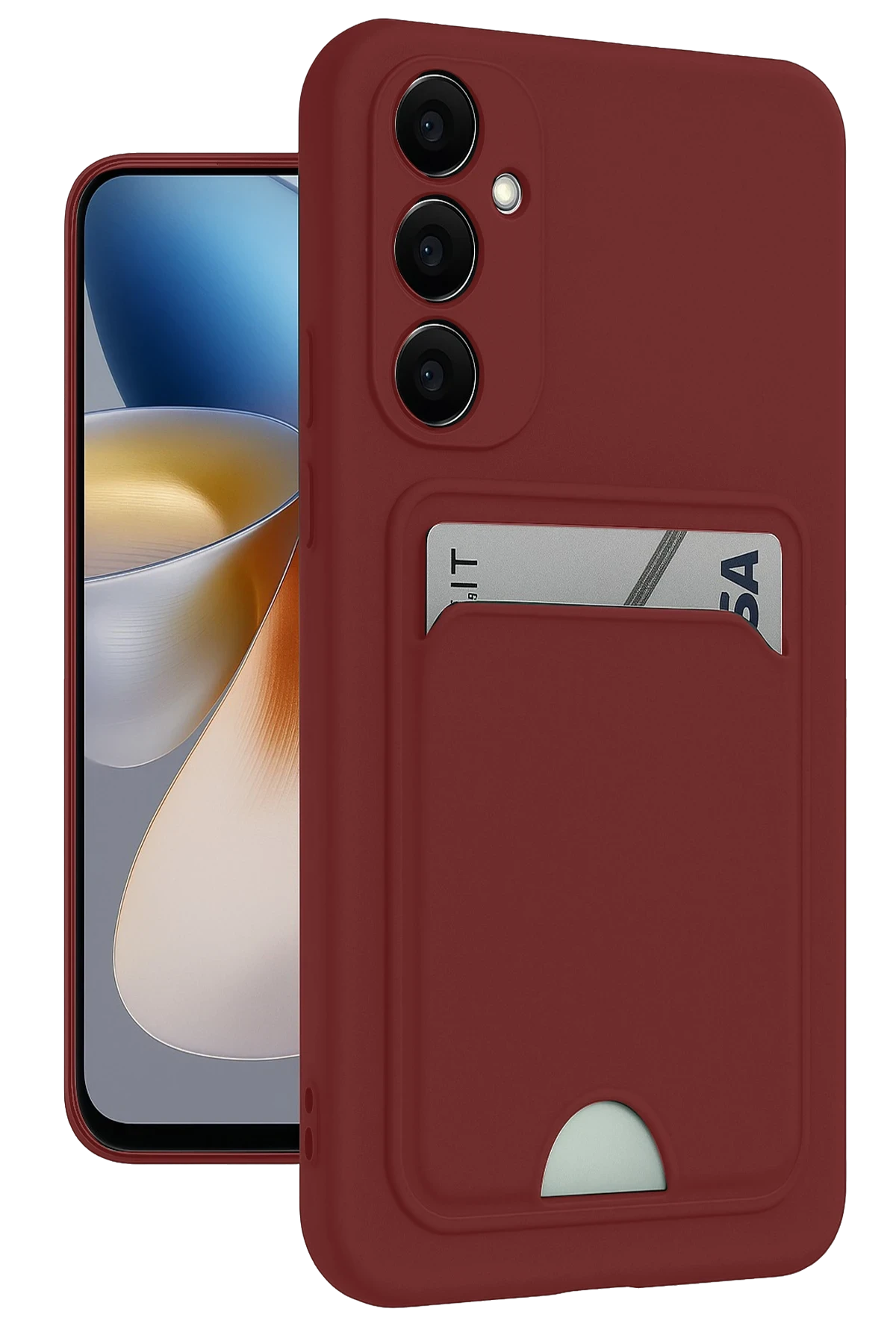 newface-samsung-galaxy-m15-kelvin-kartvizitli-silikon-bordo-default Uray store Samsung Galaxy M15 Kelvin Kartvizitli Silikon - Bordo - Görsel 1
