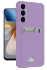 Uray store Samsung Galaxy M15 Kelvin Kartvizitli Silikon - Lila