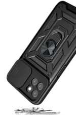 Uray store Samsung Galaxy M15 Kılıf Pars Lens Yüzüklü Silikon - Kırmızı - Görsel 5