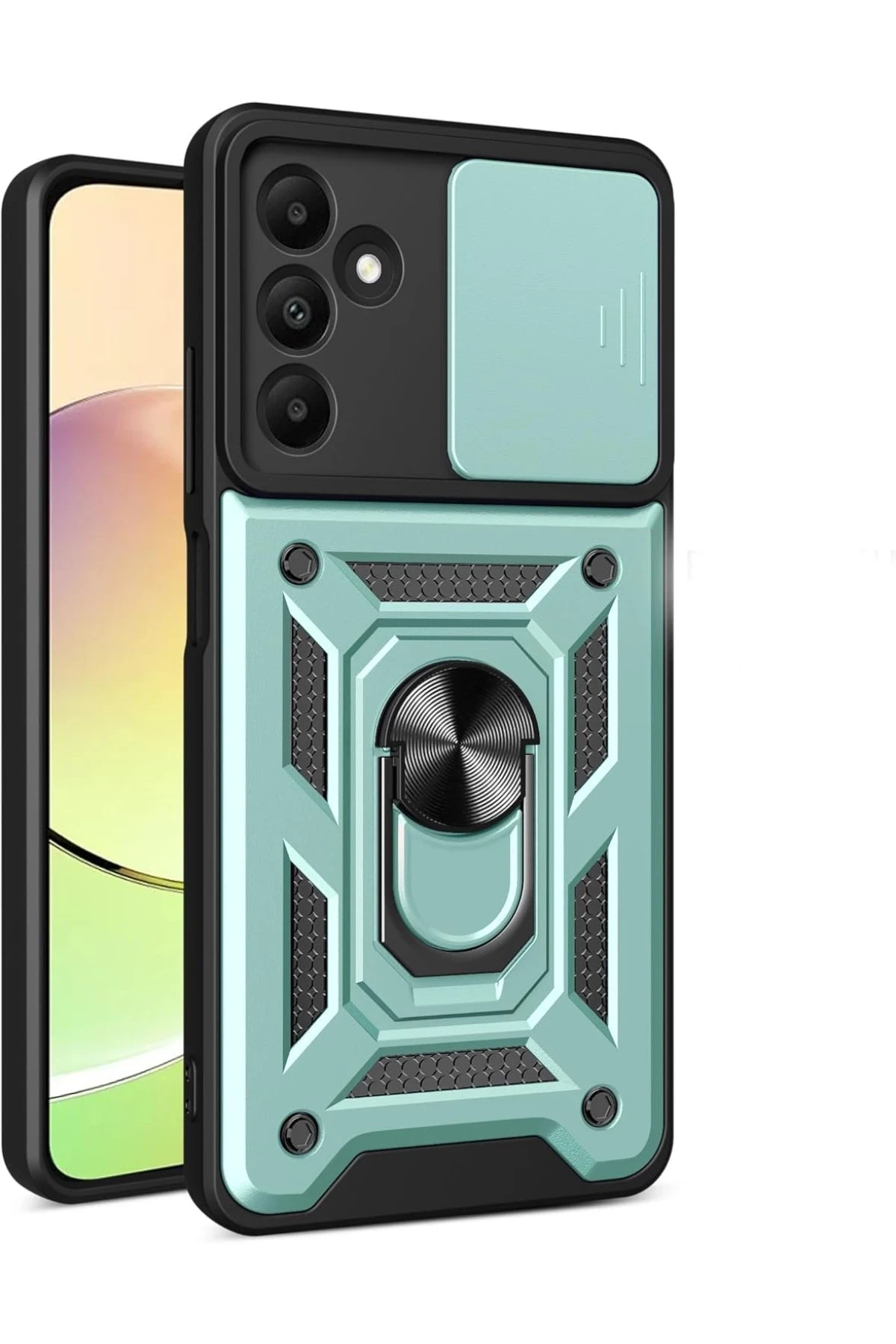 newface-samsung-galaxy-m15-kilif-pars-lens-yuzuklu-silikon-yesil-default Uray store Samsung Galaxy M15 Kılıf Pars Lens Yüzüklü Silikon - Yeşil - Görsel 1