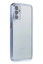 Uray store Samsung Galaxy M23 Kılıf Razer Lensli Silikon - Açık Mavi