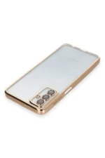 Uray store Samsung Galaxy M23 Kılıf Razer Lensli Silikon - Gold - Görsel 3