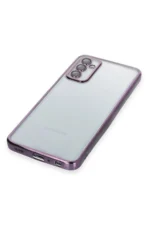 Uray store Samsung Galaxy M23 Kılıf Razer Lensli Silikon - Mor - Görsel 4