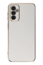 Uray store Samsung Galaxy M23 Kılıf Volet Silikon - Beyaz