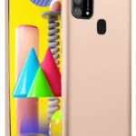 Uray store Samsung Galaxy M31 Kılıf Nano içi Kadife Silikon - Pudra