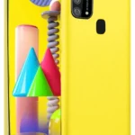 Uray store Samsung Galaxy M31 Kılıf Nano içi Kadife Silikon - Sarı
