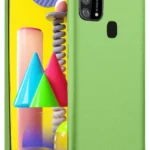 Uray store Samsung Galaxy M31 Kılıf Nano içi Kadife Silikon - Yeşil