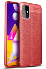 Uray store Samsung Galaxy M31S Kılıf Auto Focus Kapak - Kırmızı