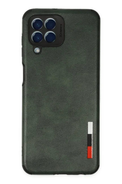 Uray store Samsung Galaxy M33 Kılıf Loop Deri Silikon - Yeşil