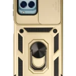 Uray store Samsung Galaxy M33 Kılıf Pars Lens Yüzüklü Silikon - Gold