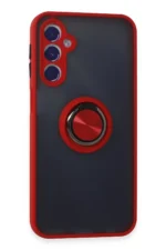 Uray store Samsung Galaxy M34 5G Kılıf Montreal Yüzüklü Silikon Kapak - Kırmızı