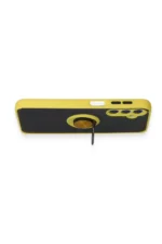 Uray store Samsung Galaxy M34 5G Kılıf Montreal Yüzüklü Silikon Kapak - Sarı - Görsel 5