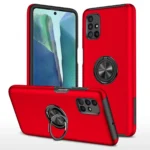Uray store Samsung Galaxy M51 Kılıf Elit Yüzüklü Kapak - Kırmızı