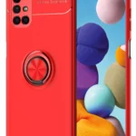 Uray store Samsung Galaxy M51 Kılıf Range Yüzüklü Silikon - Kırmızı