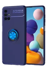 Uray store Samsung Galaxy M51 Kılıf Range Yüzüklü Silikon - Mavi