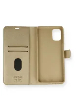 Uray store Samsung Galaxy M51 Trend S Plus Kapaklı Kılıf - Gold - Görsel 2