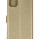 Uray store Samsung Galaxy M51 Trend S Plus Kapaklı Kılıf - Gold