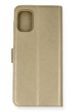 Uray store Samsung Galaxy M51 Trend S Plus Kapaklı Kılıf - Gold