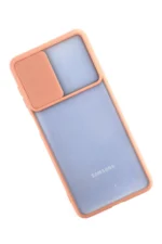 Uray store Samsung Galaxy M52 5G Kılıf Palm Buzlu Kamera Sürgülü Silikon - Pembe - Görsel 3