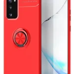Uray store Samsung Galaxy Note 20 Kılıf Range Yüzüklü Silikon - Kırmızı