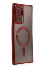 Uray store Samsung Galaxy Note 20 Ultra Kılıf Kross Magneticsafe Kapak - Kırmızı - Görsel 2