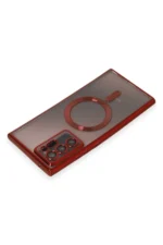 Uray store Samsung Galaxy Note 20 Ultra Kılıf Kross Magneticsafe Kapak - Kırmızı - Görsel 3