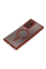 Uray store Samsung Galaxy Note 20 Ultra Kılıf Kross Magneticsafe Kapak - Kırmızı - Görsel 4