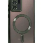 Uray store Samsung Galaxy Note 20 Ultra Kılıf Kross Magneticsafe Kapak - Koyu Yeşil