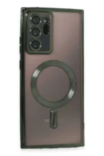 Uray store Samsung Galaxy Note 20 Ultra Kılıf Kross Magneticsafe Kapak - Koyu Yeşil