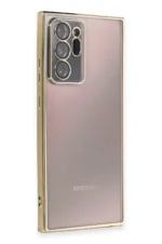 Uray store Samsung Galaxy Note 20 Ultra Kılıf Razer Lensli Silikon - Gold