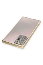 Uray store Samsung Galaxy Note 20 Ultra Kılıf Razer Lensli Silikon - Gold - Görsel 3