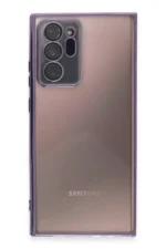 Uray store Samsung Galaxy Note 20 Ultra Kılıf Razer Lensli Silikon - Mor - Görsel 2