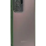 Uray store Samsung Galaxy Note 20 Ultra Kılıf Razer Lensli Silikon - Yeşil