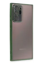 Uray store Samsung Galaxy Note 20 Ultra Kılıf Razer Lensli Silikon - Yeşil