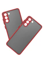 Uray store Samsung Galaxy S21 FE Kılıf Montreal Silikon Kapak - Kırmızı - Görsel 3