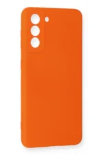 Uray store Samsung Galaxy S21 FE Kılıf Nano içi Kadife Silikon - Turuncu - Görsel 3