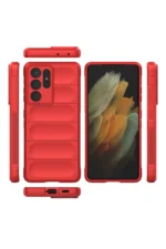Uray store Samsung Galaxy S21 Ultra Kılıf Optimum Silikon - Kırmızı - Görsel 3