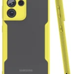 Uray store Samsung Galaxy S21 Ultra Kılıf Platin Silikon - Sarı