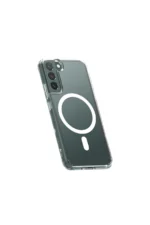 Uray store Samsung Galaxy S22 Plus Kılıf Magneticsafe Şeffaf Silikon - Şeffaf - Görsel 2