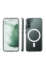 Uray store Samsung Galaxy S22 Plus Kılıf Magneticsafe Şeffaf Silikon - Şeffaf