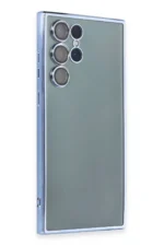 Uray store Samsung Galaxy S22 Ultra Kılıf Razer Lensli Silikon - Açık Mavi