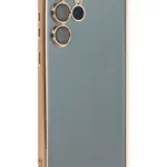 Uray store Samsung Galaxy S22 Ultra Kılıf Razer Lensli Silikon - Gold