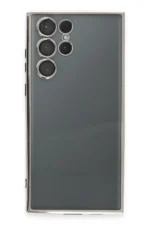 Uray store Samsung Galaxy S22 Ultra Kılıf Razer Lensli Silikon - Gümüş - Görsel 2